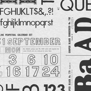 Greyscale Old Print Typography Pattern