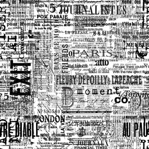 Layered Text And Typography Black And White Smaller Scale