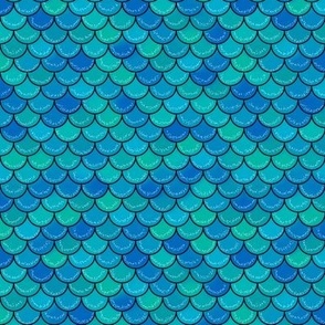 Teal mermaid scales