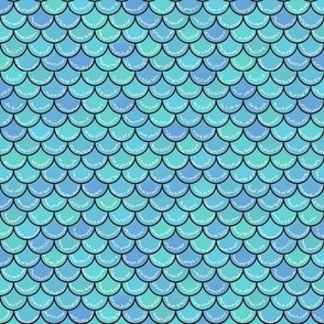 Aqua mermaid scales 