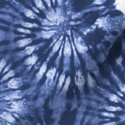 Fresh Blue White Tie Dye  Retro Hippie Pattern Smaller Scale