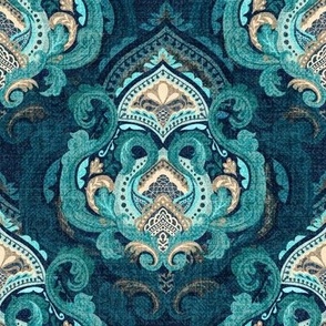 Textured Miranda Jade Damask