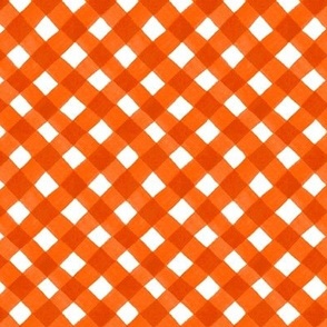 Bias watercolor gingham orange