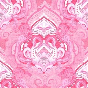 Textured Miranda PInk Damask