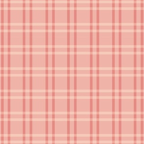 Pink/Coral Plaid Pattern / SMALL