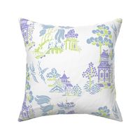 chinoiserie villages lilac_blue_green on white