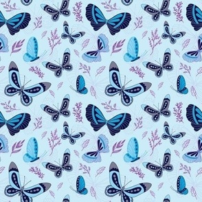 Butterflies in blue