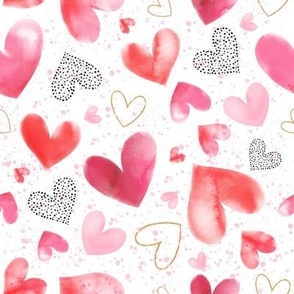  Hearts in pink 