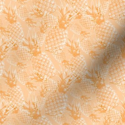 monochromatic pineapple in orange