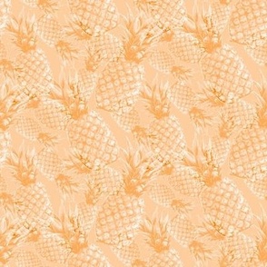 monochromatic pineapple in orange
