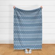  Shibori Zebra Ikat in Blue