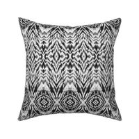 Shibori Zebra Ikat in Black