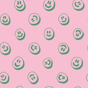 Smiley Guys - Pink/Green