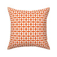 orange and white geometric petals,