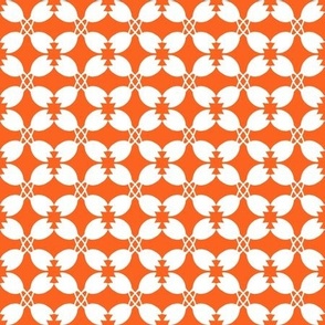 orange and white geometric petals,
