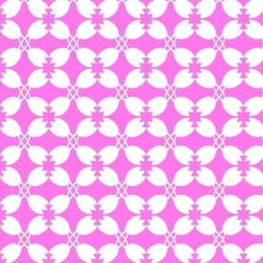 pink and white geometric petals