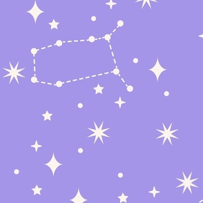 Cute Constellations on Purple - Large