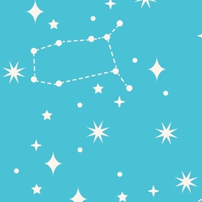 Cute Constellations on Cyan