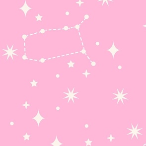 Cute Constellations on Pink - Large