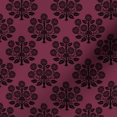 Medieval roses pink and black