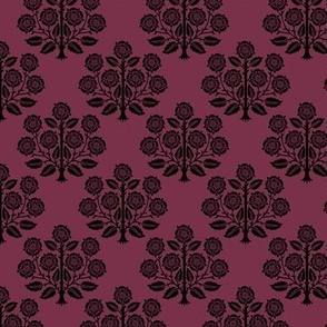 Medieval roses pink and black