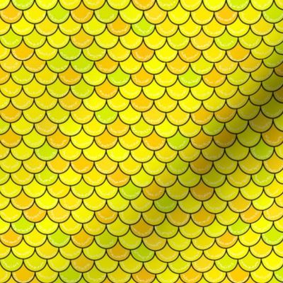 Bright yellow mermaid scales