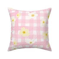 Springtime gingham XL scale in pink by Pippa Shaw
