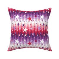 Christmas Stars Purple + Red