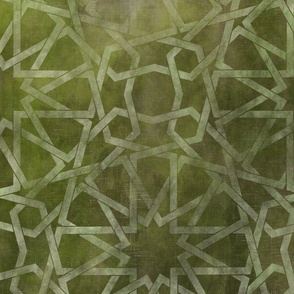 3 yards high - Ombre Morocco pattern olive green, moroccan tiles, mural, gradient wallpaper 