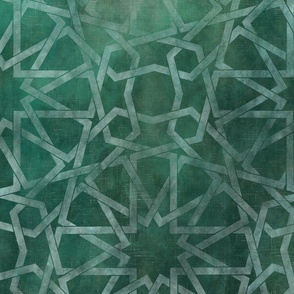 3 yards high - Ombre Morocco pattern turquoise, moroccan tiles, mural, gradient wallpaper 