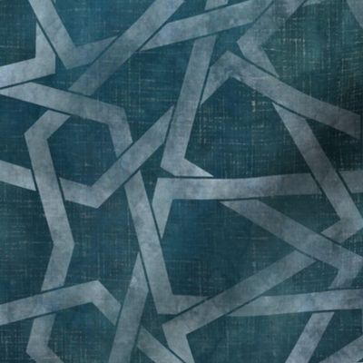 3 yards high - ombre Morocco pattern blue, moroccan tiles, mural, gradient wallpaper 