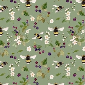 Blossom Bees Green (small)