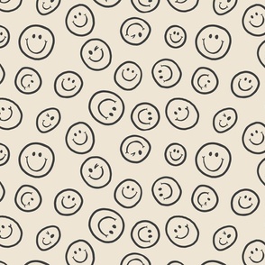 Tossed Happy Faces Winking Nineties Inspired