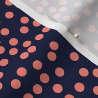 Tiny  Dots Orange/Navy