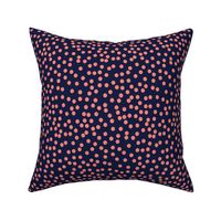 Tiny  Dots Orange/Navy