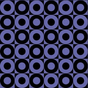 Periwinkle and Black Circles