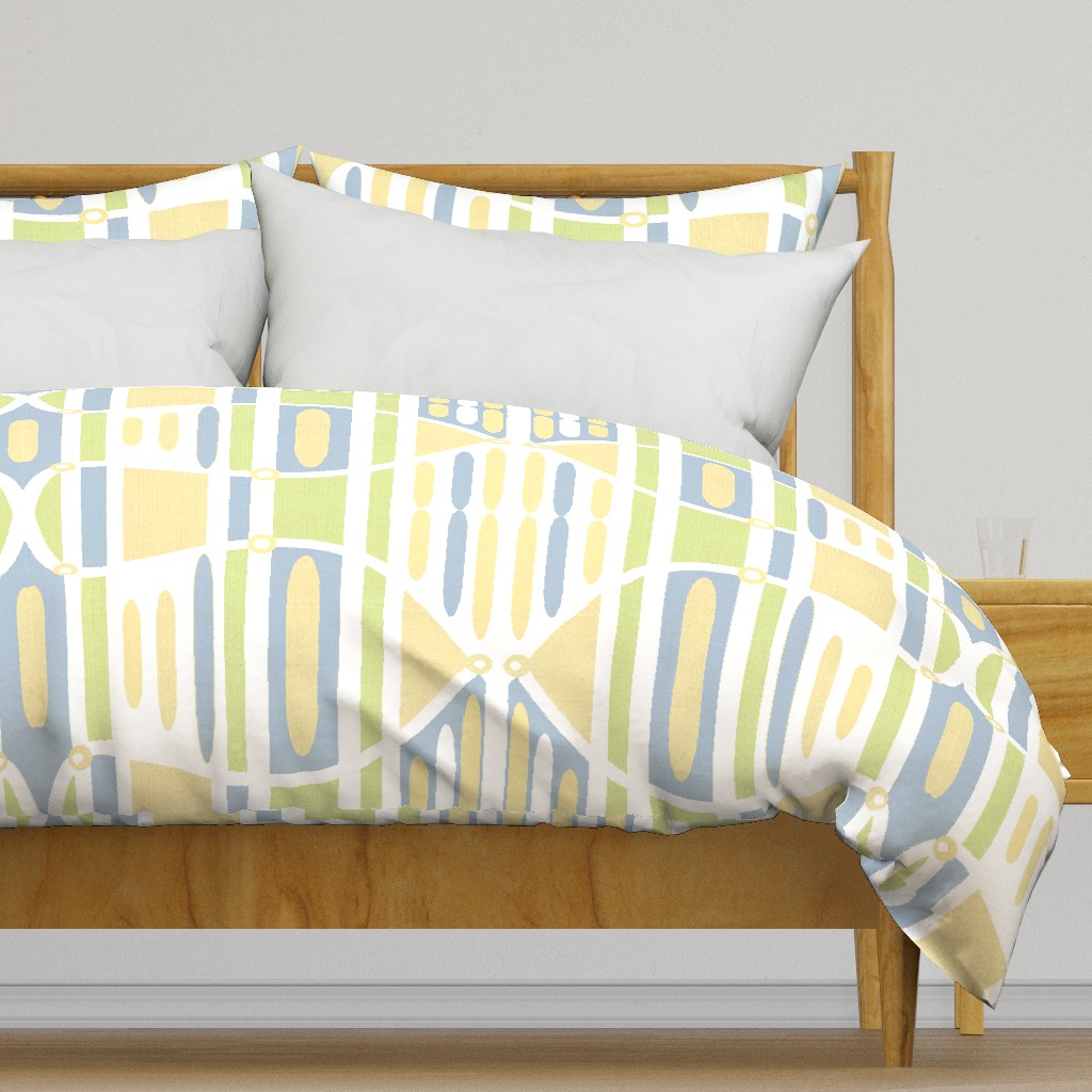Pastel Comfort Abstract Kintsugi Patchwork Summer Pinstripe Linen Texture Bedding - petalsolidspastelcomfortsdc - large/Jumbo Scale