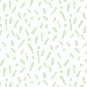 Dots & Dashes - pastel jade on white