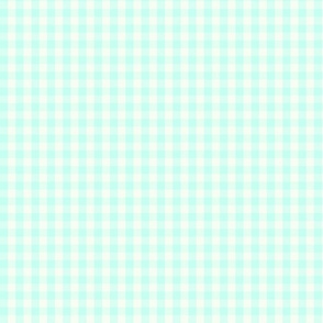 Gingham Check cyan blue Small Scale by Jac Slade