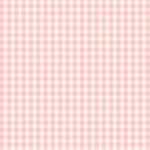 Gingham Check coral pink Small Scale by Jac Slade