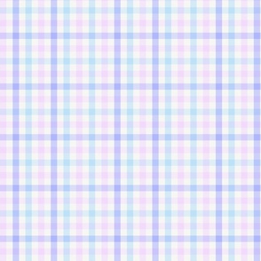 Gingham Check lilac blue Small Scale by Jac Slade