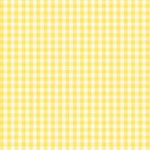Gingham Check summer yellow Small Scale by Jac Slade
