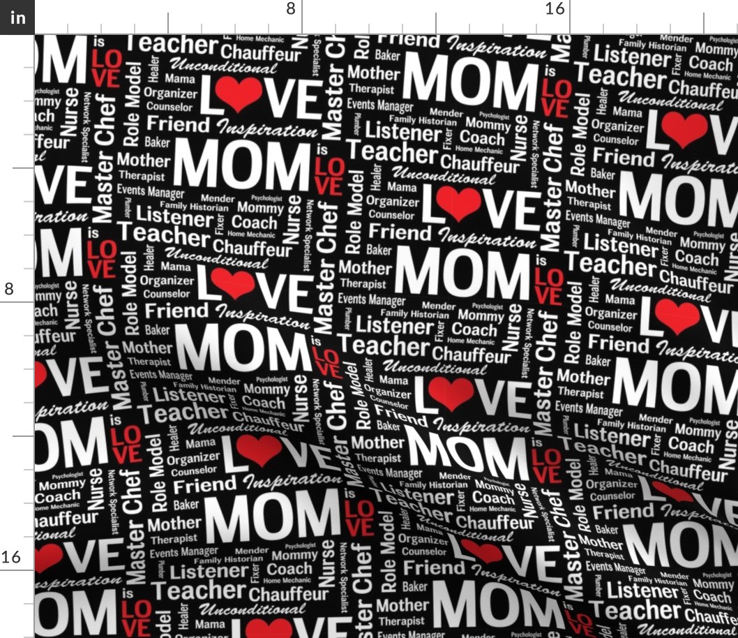 Mom is Love Mothers Day - 12 Inch