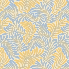 leaves (small scale) - skyblue yellow