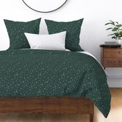 Stars and moon Celestial Universe Starry Night in Forest Green