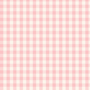 Gingham Check coral pink Regular Scale  by Jac Slade