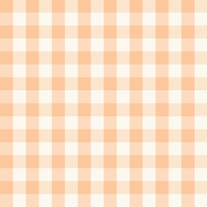 Gingham Check soft brown orange Large Scale by Jac Slade