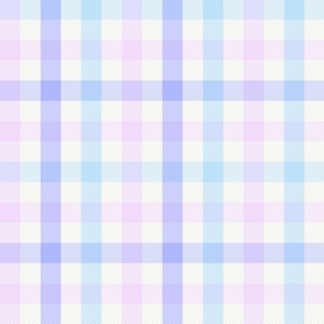 Gingham Check lilac blue Large Scale by Jac Slade