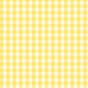 Gingham Check summer yellow Regular Scale by Jac Slade