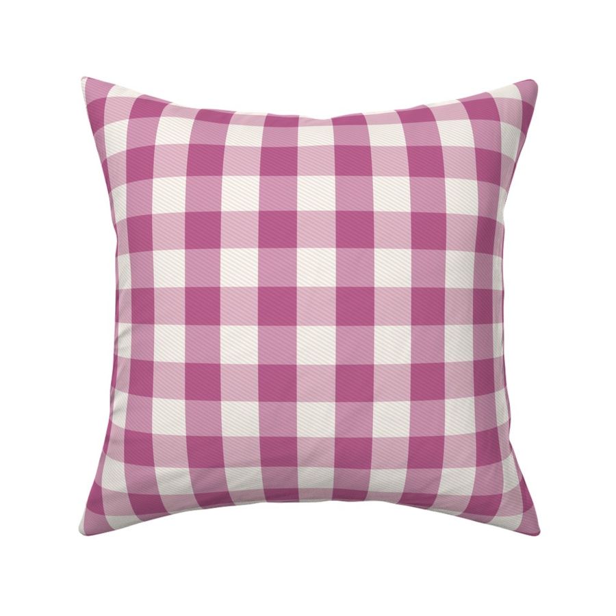 Gingham Check berry purple Large Scale by Jac Slade